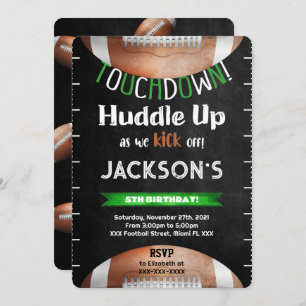 Editable Football Invitation