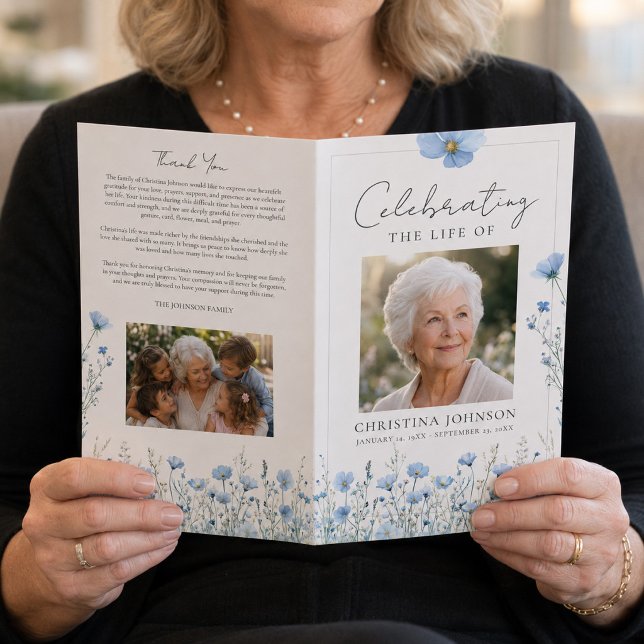 Editable Funeral Program Celebration of Life Flyer (Creator Uploaded)