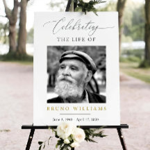 Editable Funeral Welcome Sign Celebration of LifE