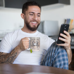 Editable Funny Vintage Crab Beach Sunset Coffee Mug