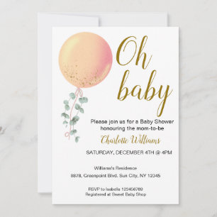 Editable Gender Neutral Baby Shower Invitation
