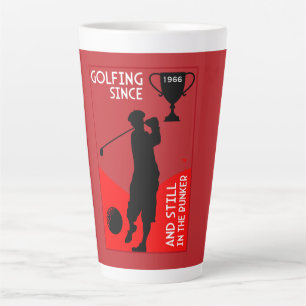 Editable Golfers Birthday Gift Latte Mug