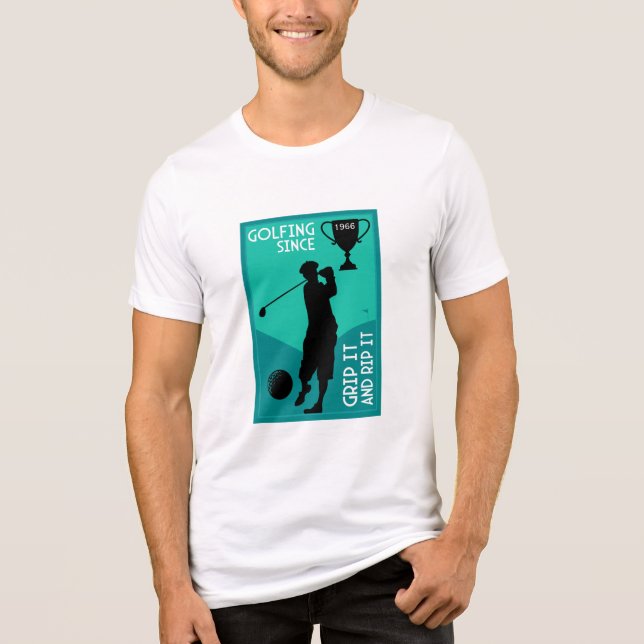 Editable Golfers Birthday Gift Tri-Blend Shirt (Front)