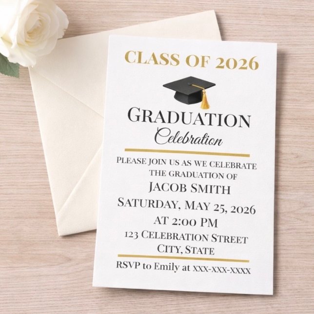 Editable Graduation Invitation 5x7  (Créateur téléchargé)