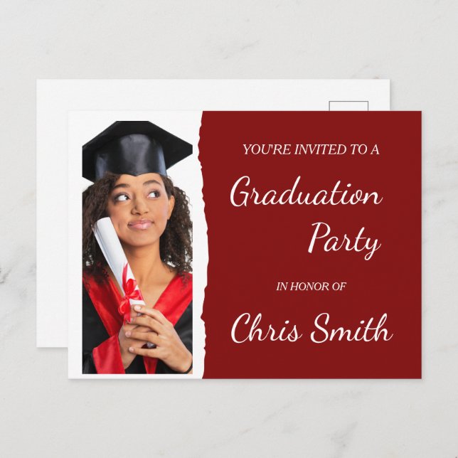 EDITABLE Graduation Party Invitation Template (Front/Back)