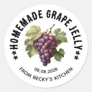 Editable Grape jelly for Homemade Canning Labels