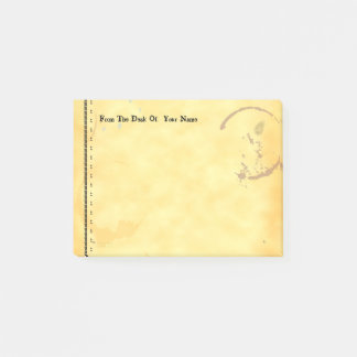 Editable Grunge Vintage Typeart Teastain Stickies Post-it Notes