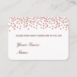 Editable Guess How Many Kisses, Candies Card