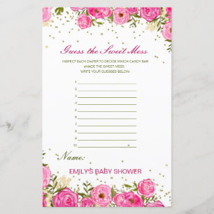 Editable Guess the Sweet Mess, Dirty Diaper