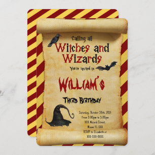 Editable Halloween Birthday Invitation 
