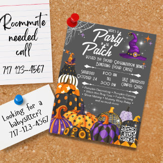 Editable Halloween Fundraiser Flyer with QR Code