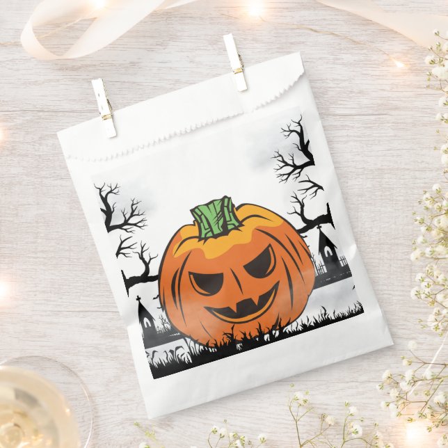 Editable Halloween Invitation, Halloween Party  Favour Bag (Clipped)