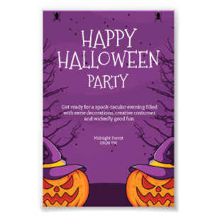 Editable Halloween Invitation, Halloween Party Photo Print
