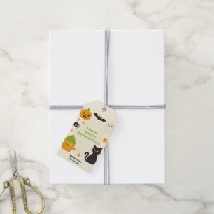 Editable Halloween – Little Monster Bash - Gift Tags