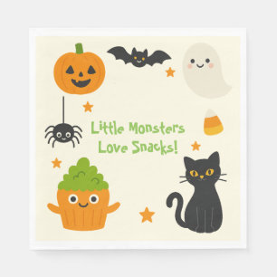 Editable Halloween – Little Monster Bash -  Napkin