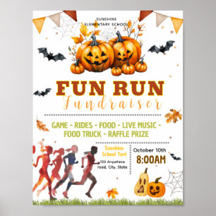 Editable halloween marathon fundraiser flyer poster