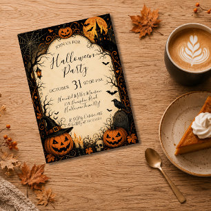 Editable Halloween Party Invitation