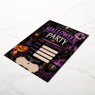 Editable Halloween Party Invitation 2026   Spooky 