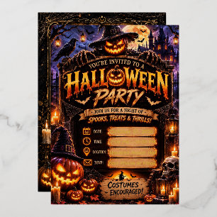 🎃 Editable Halloween Party Invitation   Spooky 