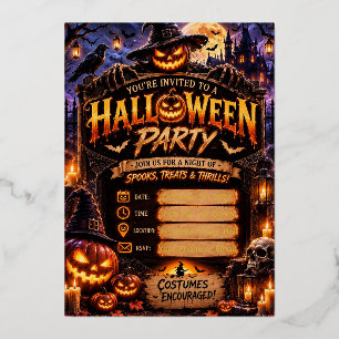 🎃 Editable Halloween Party Invitation   Spooky 