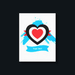 Editable Heart Custom Text Design Canvas Print<br><div class="desc">A simple and elegant heart-themed design with fully editable text. Perfect for personalized gifts,  romantic occasions,  apparel,  and custom merchandise with a clean and modern style.</div>