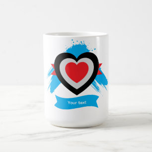 Editable Heart Custom Text Design Coffee Mug