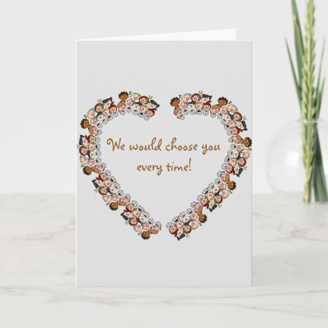 Editable Heart of Kids Adoption Finalized Card (Front)