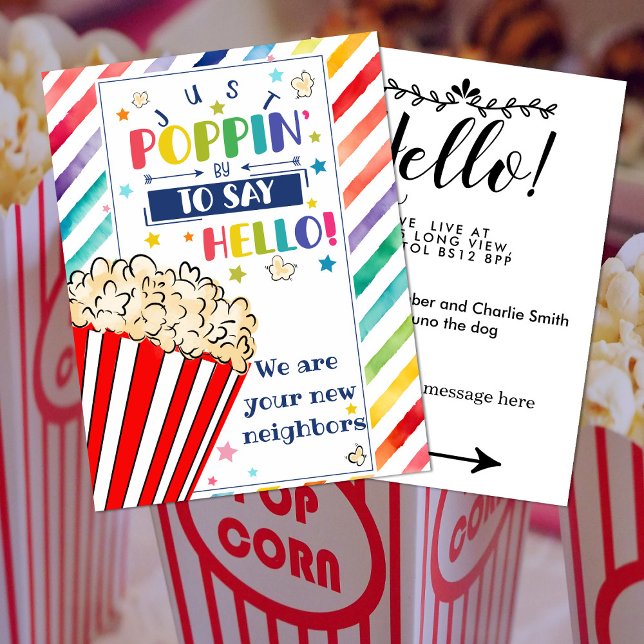 Editable Hello Neighbor,  New Address, intro Announcement Postcard (Creator Uploaded)