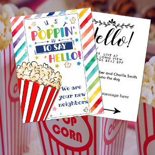 Editable Hello Neighbour,  New Address, intro Announcement Postcard