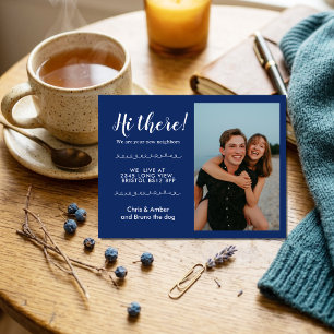 Editable Hello Neighbour, New Address, intro Announcement Postcard