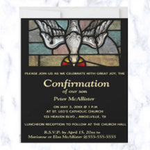 Editable Holy Spirit Religious Event Stained Glass