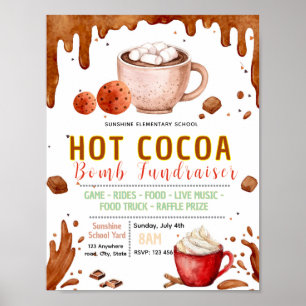 Editable hot cocoa bomb flyer poster