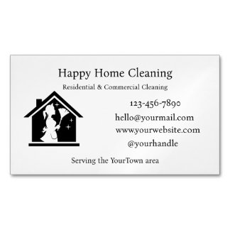 Editable House Cleaning Business Card 