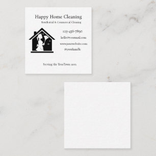 Editable House Cleaning Business Card