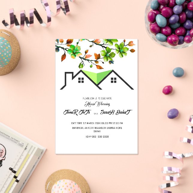 Editable House Warming Invitation, House Warming P Acrylic Invitations (Insitu (Celebration))