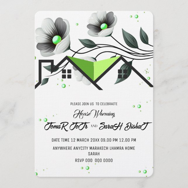 Editable House Warming Invitation, House Warming P Invitation (Front)