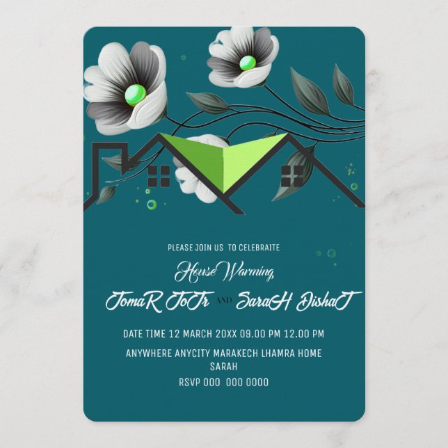 Editable House Warming Invitation, House Warming P Invitation (Front)
