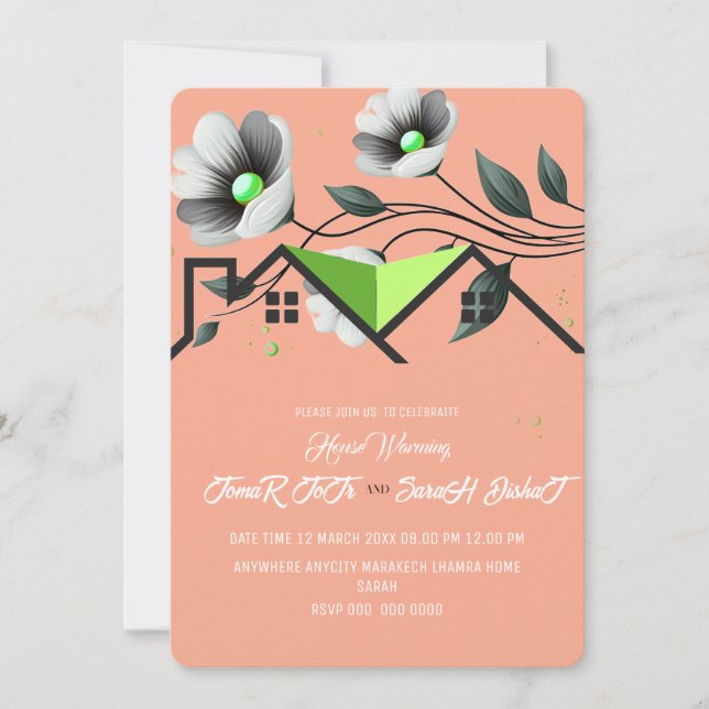 Editable House Warming Invitation, House Warming P Save The Date (Front)