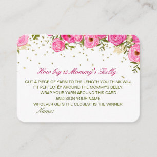 Editable How Big is Mommy's Belly Card