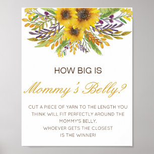 Editable How Big is Mommy's Belly Game Poster