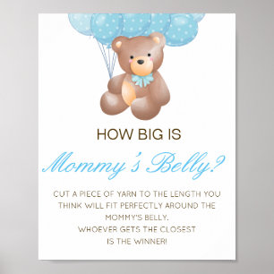 Editable How Big is Mommy's Belly Game Poster
