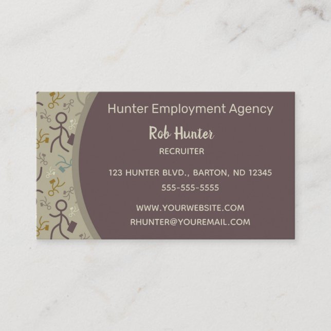 Editable Human Resources Manager Business Card (Front)