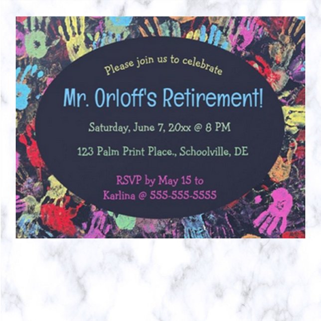 Editable Human Touch Teacher's Retirement Invitation (Creator Uploaded)
