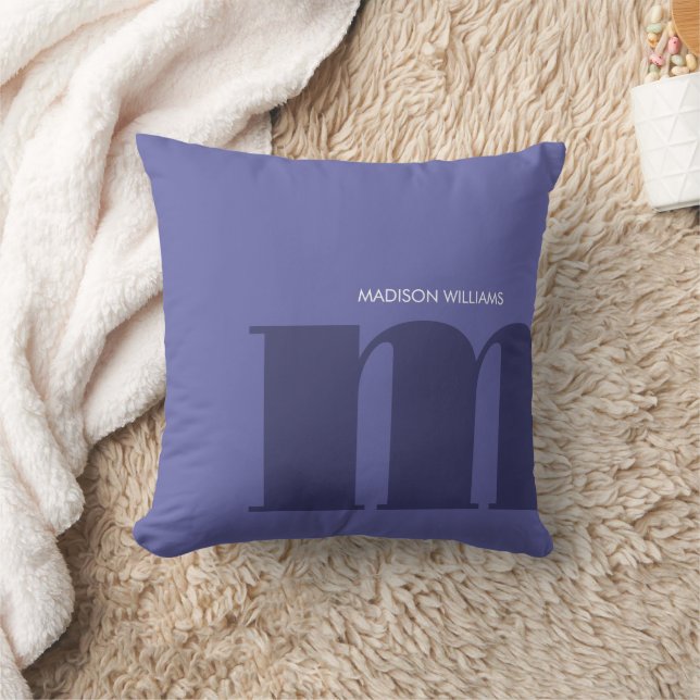 Editable Inscription Colour Personalized Name  Throw Pillow (Blanket)