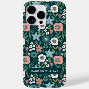 Editable inscription Flowers Minimalist  Case-Mate iPhone 14 Pro Max Case