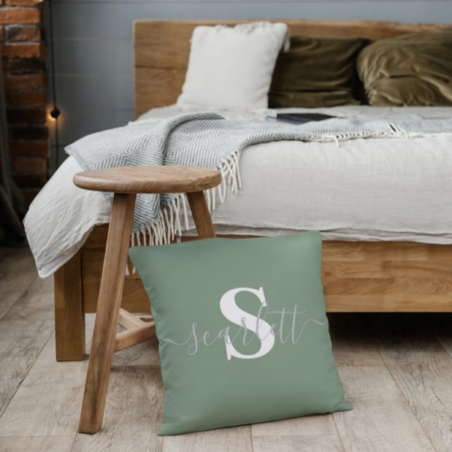 Editable Inscription Name Personalized Colour Throw Pillow (Creator Uploaded)