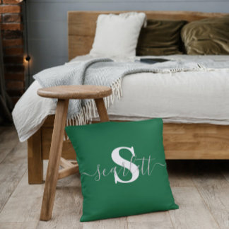 Editable Inscription Name Personalized Colour Throw Pillow
