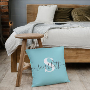 Editable Inscription Name Personalized Colour Throw Pillow