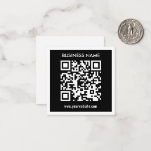 Editable (instantly generated) QR code Black Card