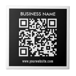 Editable (instantly generated) QR code   Black Tile